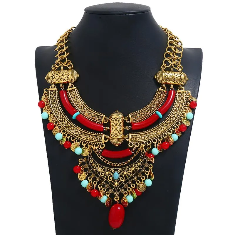 Catene LZHLQ Vintage Bohemia Ethnic Maxi Statement Collana Donna Gioielli Personalità Show Collane Pendenti Facroty Sale Collares