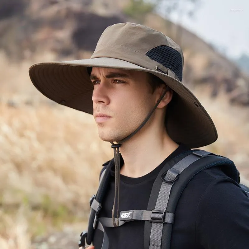 Breathable Mesh Wide Brim Boonie Hats For Men For Men Perfect For ...