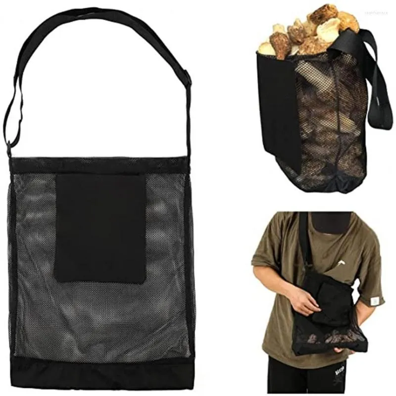 Storage Bags Practical Mushroom Foraging Pouch Portable Hunting Bag Mesh Design Men Women Picking