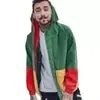 color block hooded jacket