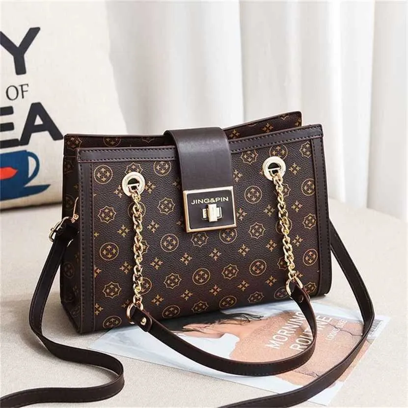 2023 portemonnees opruiming outlet online verkoop dames mode rode tas contrast kleur premium print een schouder crossbody tas