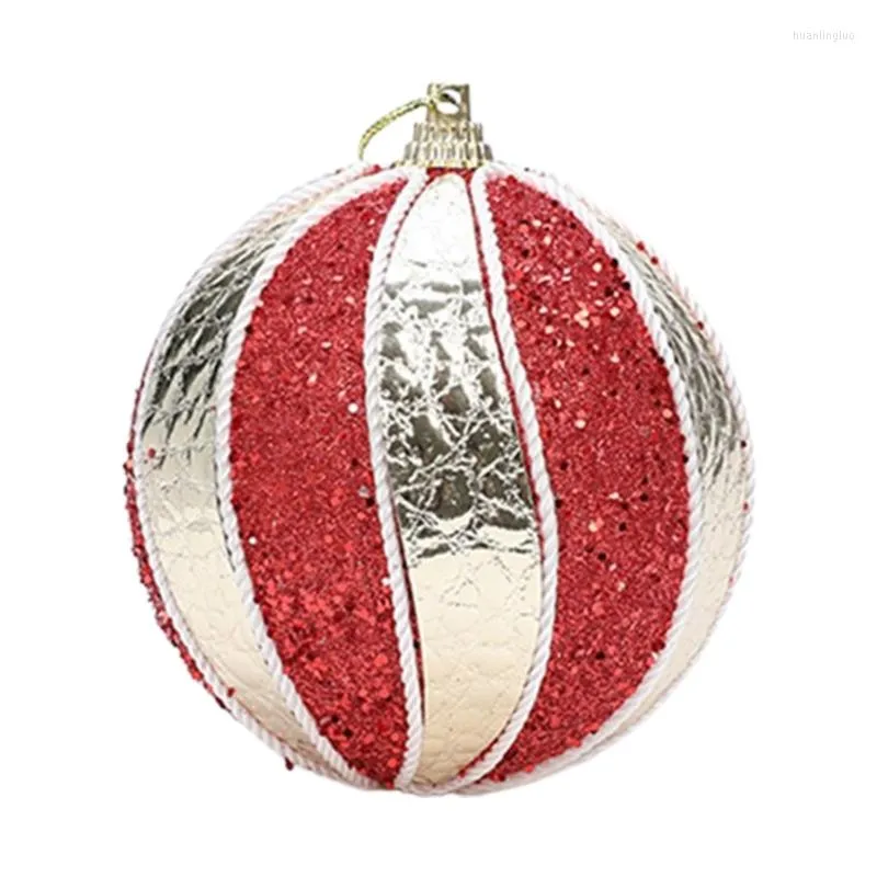 Party Decoration Stripe Christmas Ball Colorful Tree Hangable Ornaments for Holiday Wedding Home Bakgrund B03D