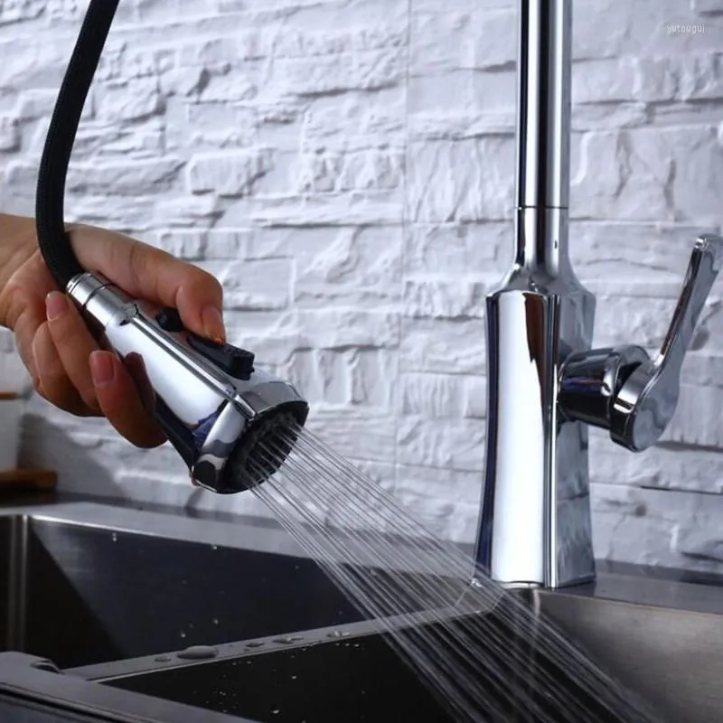 Robinets de cuisine Vidric Ly arrivé robinet extractible noir évier mitigeur 360 degrés Rotation robinets avec savon