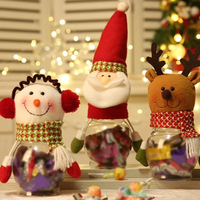 Decorações de Natal adorável portador de doces Candy Box Home Decoration idosos jarra transparentes presentes para crianças sistmas