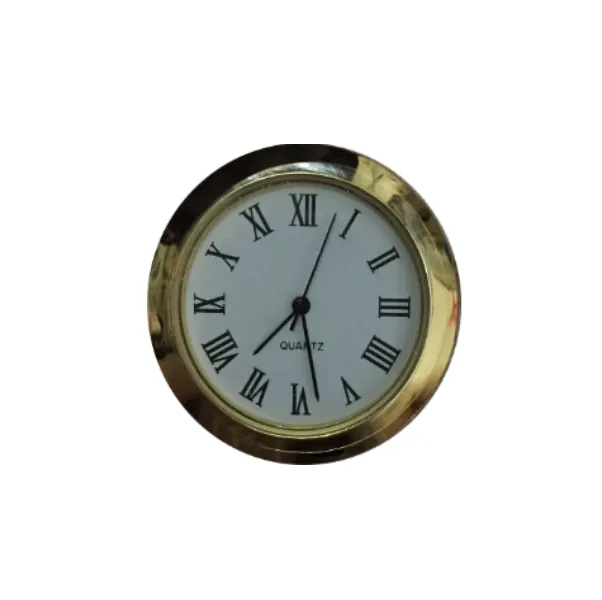 1 relógio de inserção de plástico dourado de 7/16 polegadas com mostrador romano para ajustar o movimento do relógio PC21S