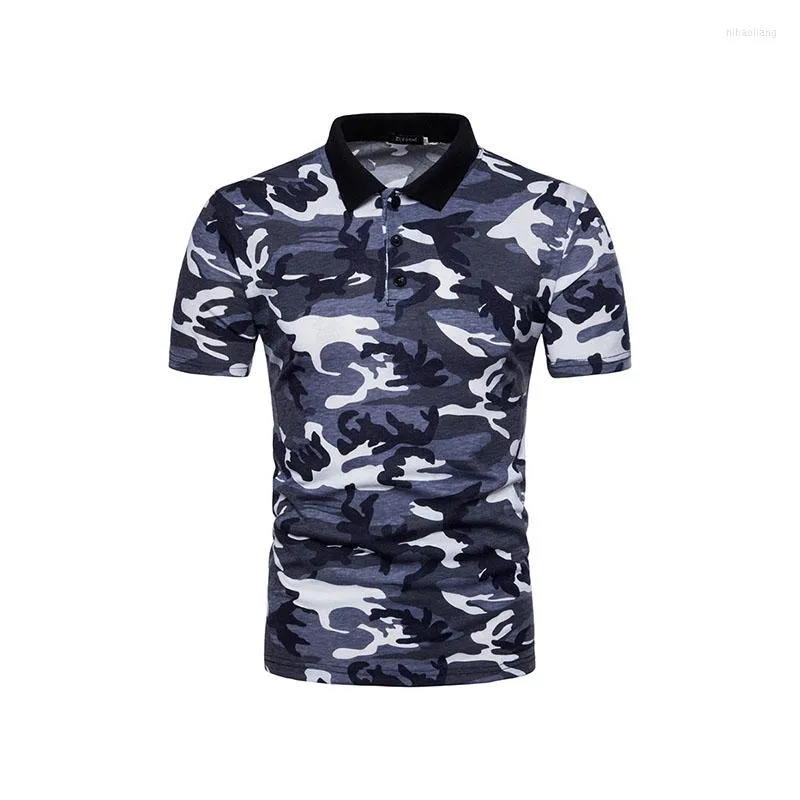 Polos de hombre 2023 Polos casuales de camuflaje