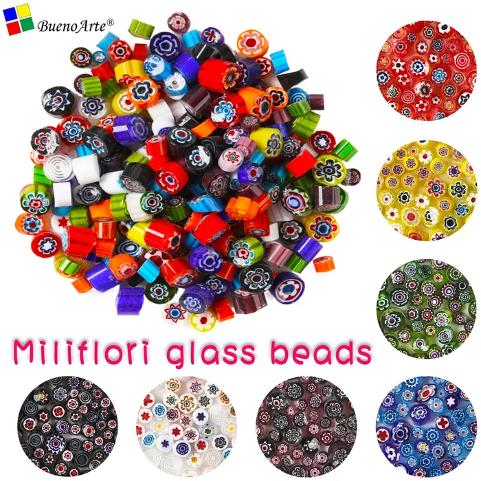 Craft Tools 100g Cutting Thousand Flower Beads Miliflori Glass DIY Mosaic Melt Lampworker Making Material Jewelry Accessories 230211