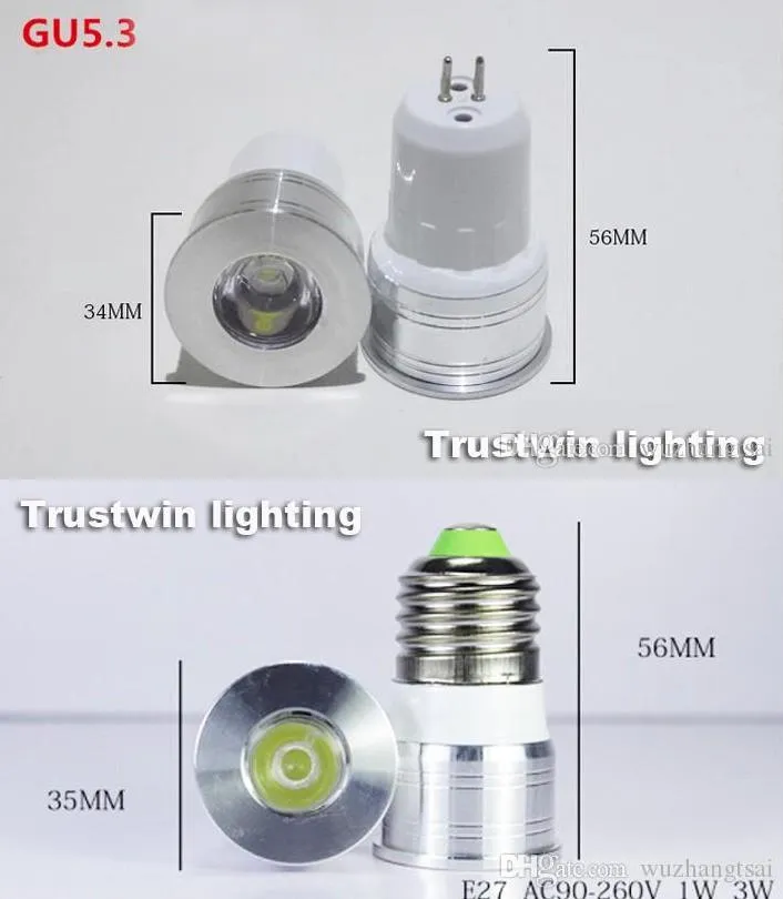 15 20 degrés angle de faisceau étroit LED Ampoules 12V 110V 220V lampe spot  dimmable ampoule mini projecteur 1W 3W GU10 E27 MR11 MR16