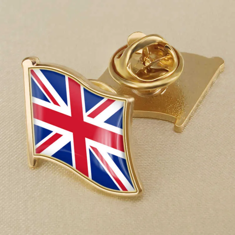 British Flag Crystal Drop Rubber Badge Brooch Flag Brooch of All Countries in the World