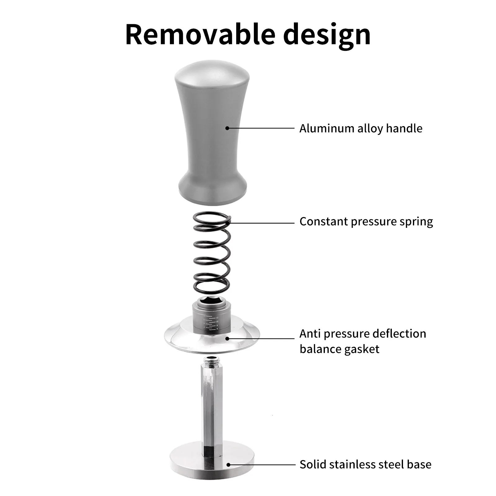 DHgate.com:51/53/58mm Adjustable Coffee Tamper with Digital Scale, 30lb ...