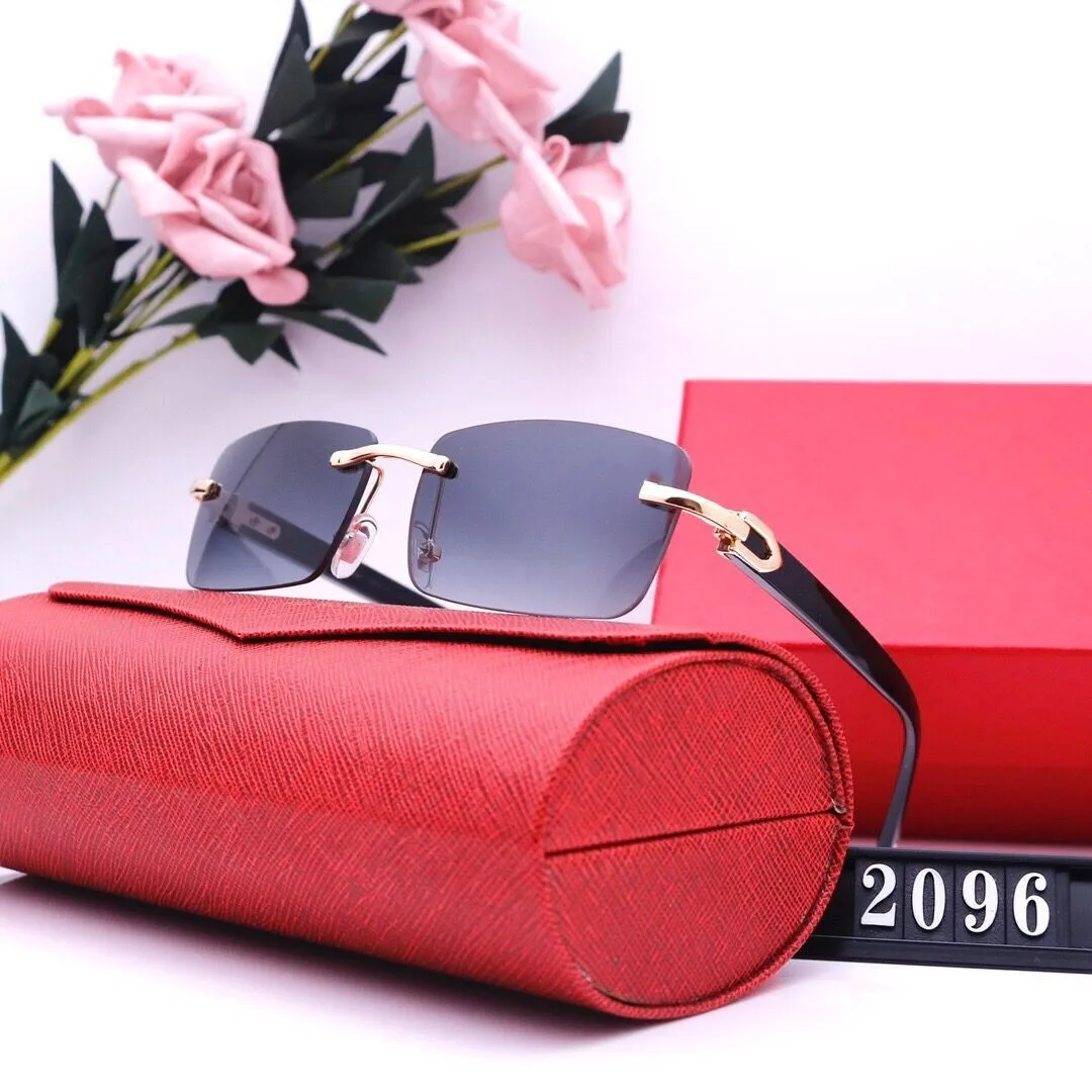 Sunglasses 2023 fashion metal rimless gradual color trend sunglass men's and women's sunshade glasses