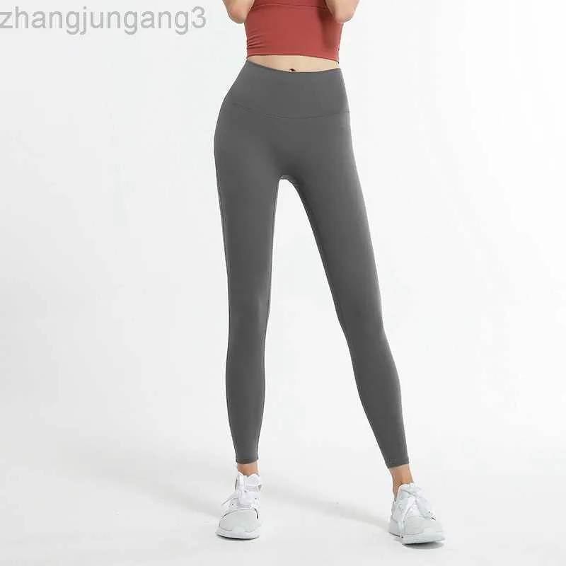 Designer-Leggings, hohe Taille, nackt, Hüftstraffung, Sommer, Hüftstraffung, schnell trocknend, große Fitnesshose, dünne Jogginghose für Damen