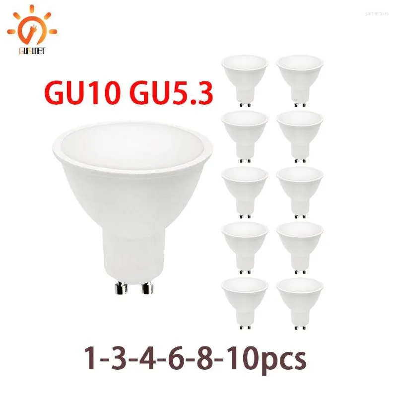 1-10pcs GU10 MR16 Spotlight 3W 6W 9W 12W AC220 VLED BULBE ângulo de feixe 24 120 graus Luz interna economizadora de energia para a mesa lam