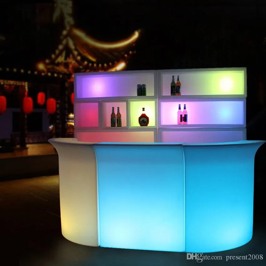 Leuchtende LED-Bartheke, wasserdicht, wiederaufladbar, LED-Barmöbel, Farbwechsel, Club, Kellner, Bars, Disco-Party