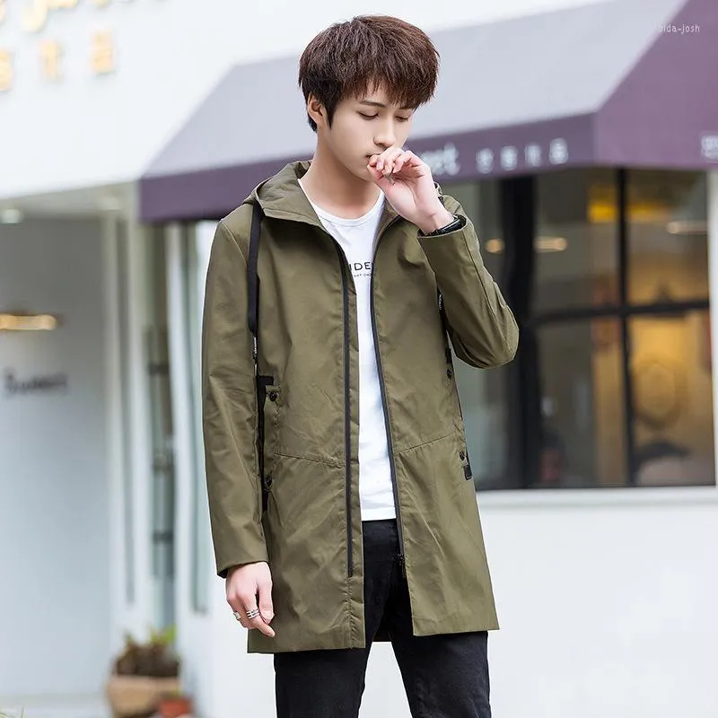 Men's Trench Coats Fashion Coat For Men Jacket Long Windbreaker Jackets Overcoat Male Casual Autumn Winter Outwear Jackes