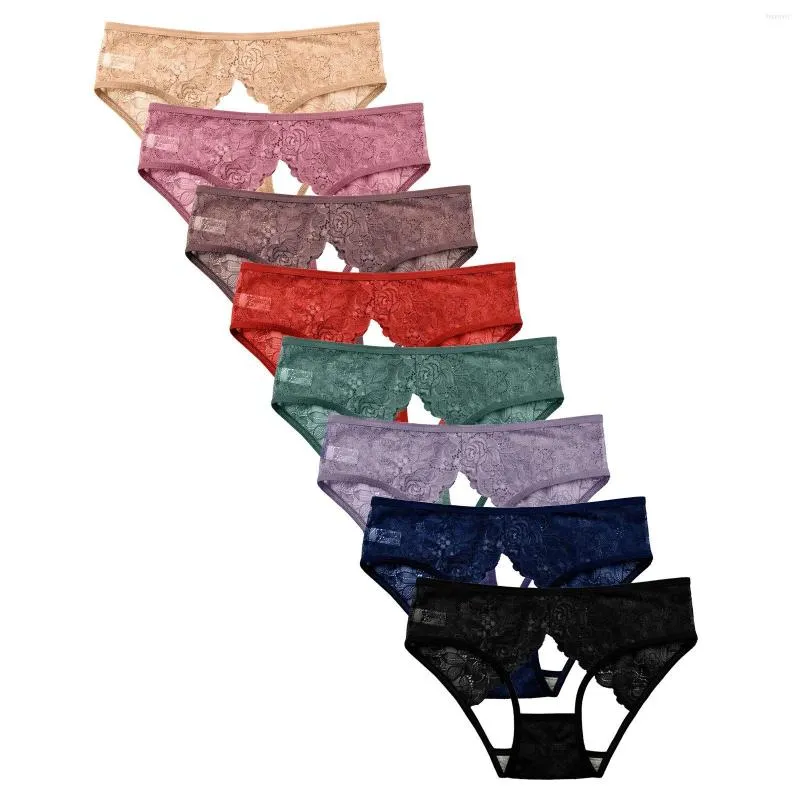 Damenhöschen Damen-Bikini aus Seide, Spitze, sexy, atmungsaktive Spitze, aushöhlen und das Gesäß anheben, reiner Slip, online einkaufen