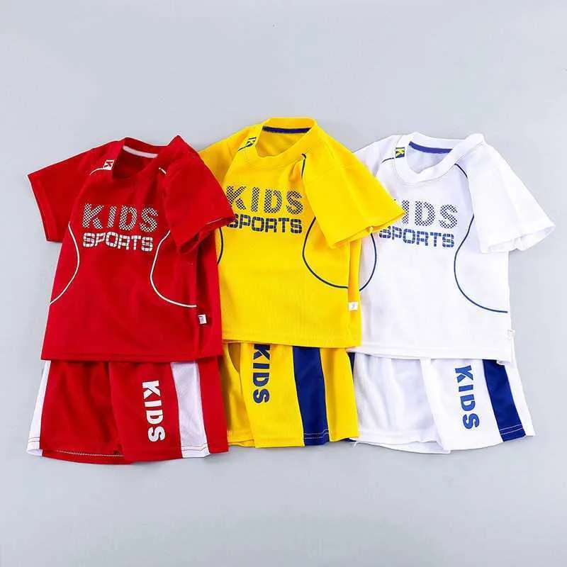 Stelt pc's Kinderen Zomerkleding Set Kids jongensmeisjes Korte Mouw Sports Tracksuit Fashion Boy's Kleding Pak Jaar Oude Outfits