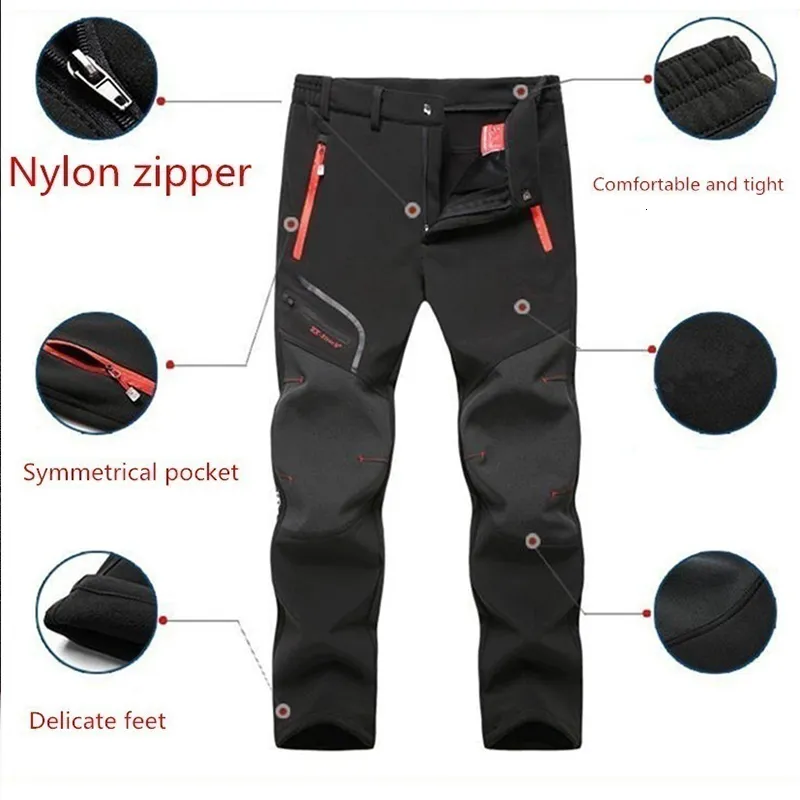 Mens Waterproof Cargo Pants For Outdoor Activities Autumn Winter