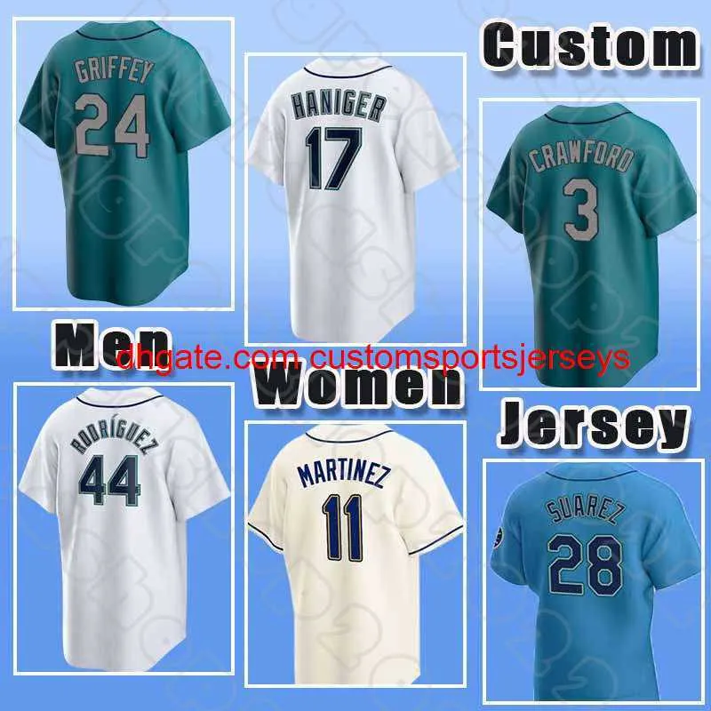 Stitch 24 Ken Griffey Jr 17 Mitch Haniger Baseball 1 Kyle Lewis Jerseys 11 Edgar Martinez 28 Eugenio Suarez Alberto Rodriguez 13 Abraham Toro 75 Andres Munoz