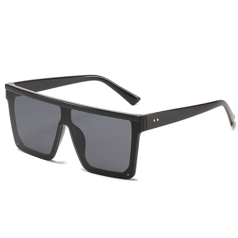 Sunglasses Oversized Women Flat Top Square Sun Glasses For Female Vintage Mirror Ladies Shades UV400