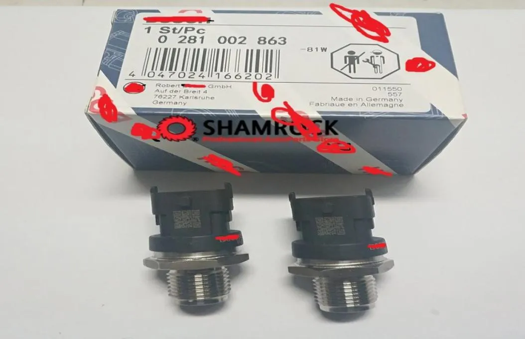 Brandstofrailsdruksensor Common Regulator OEM 0281002863314014A400 voor Hhyundai Accent Avega Kkia leeftijd Borrego Carens Soul 2pcs1174320