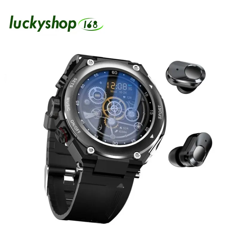 T92 Smart Watch Bracelet 2 في 1 سماعات أذن لاسلكية TWS