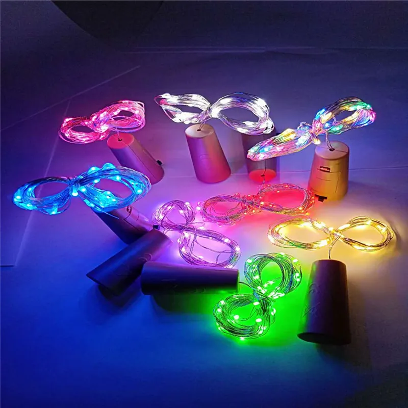 LED String Light Night Night Fairy Light Multi Color Stopper Wine Bottle Cork em forma de Crestech168