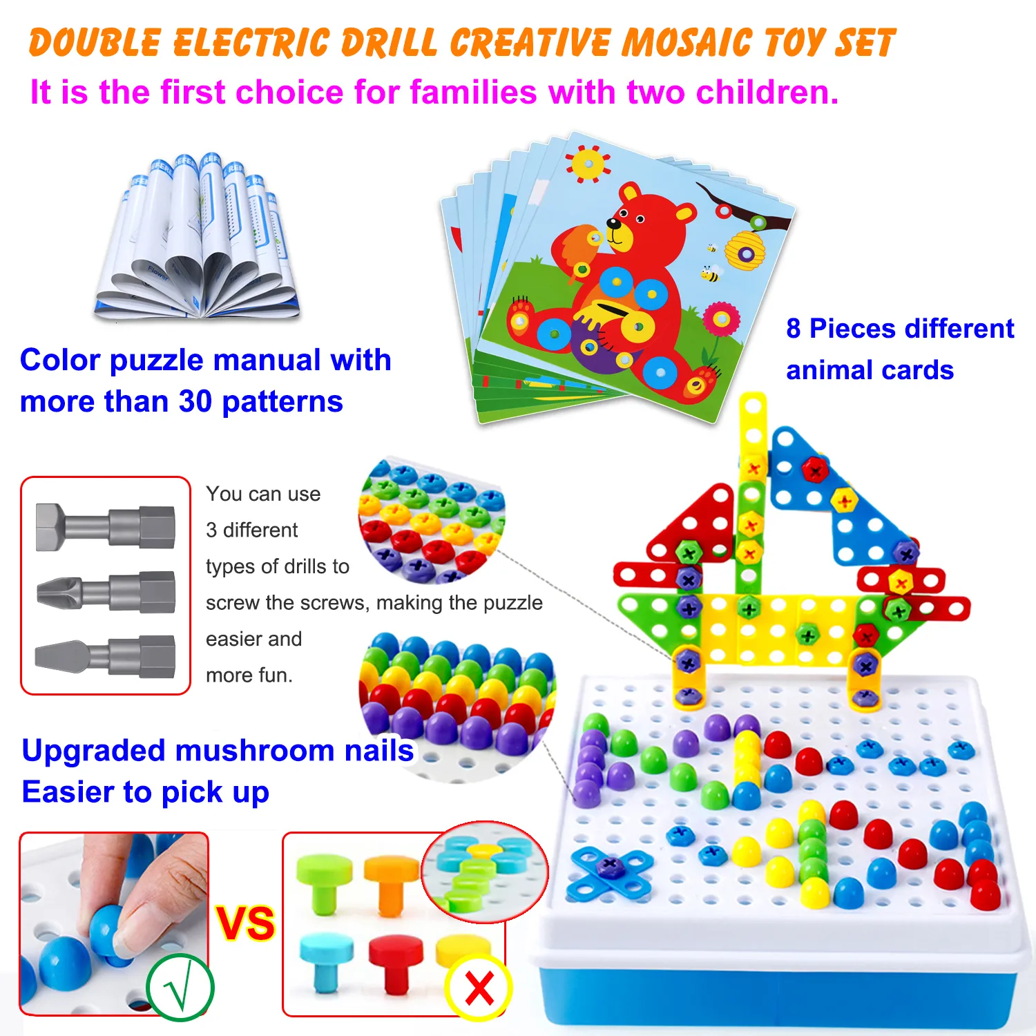 Commerce de gros jouet éducatif 3D Creative Funny Kids Puzzle