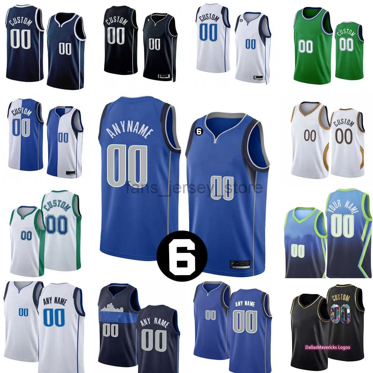 Nouveaux maillots de basket-ball imprimés sur mesure 2022-23 77 Luka 2 Kyrie 11 Tim Doncic Irving Hardaway 44 Davis 35 Christian Bertans Wood Powell Bullock