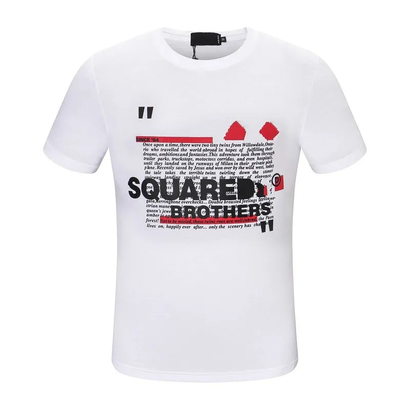 Men casual herr-t-shirts designer hip-hop polo skjorta brev tryck kort ￤rm vit krage sommarpolos toppar tee m-xxxl svart dsquareds d2 dsq ikon gg ds8075