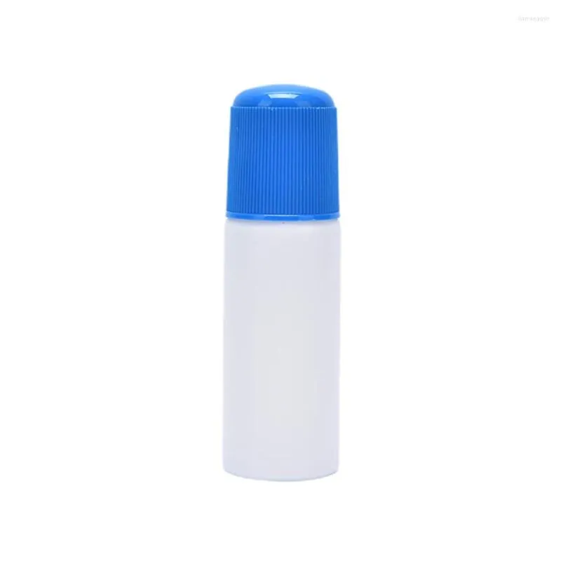 収納ボトル30ml青緑色の白いスポンジヘッドリキッドボトルアプリケーターの痛み