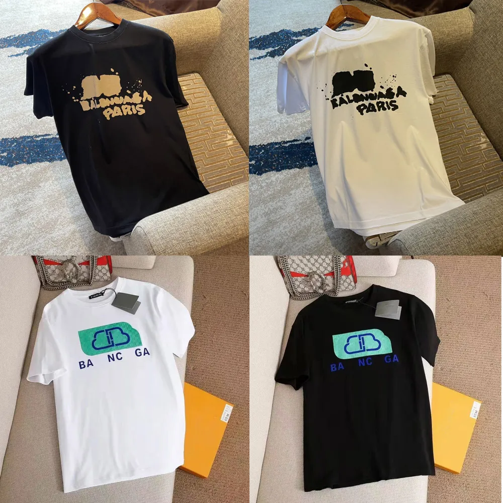 Franskt märke B hem xxxl 4xl skjortor Paris tryck mode kläder herr Dam letter designer oregelbundenhet Grafisk bomullskvalitet Kläder Kortärmade t-shirts