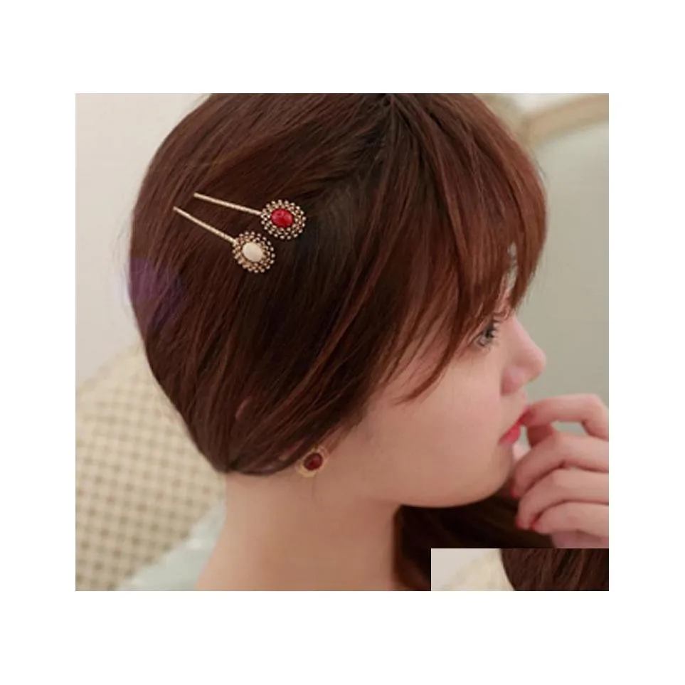 Haarclips Bronrettes Haarspeld Koreaanse accessoires Kazi Haarspelden Zij Clip Pony Word map Haarkleding sieraden Drop levering Dh2fj