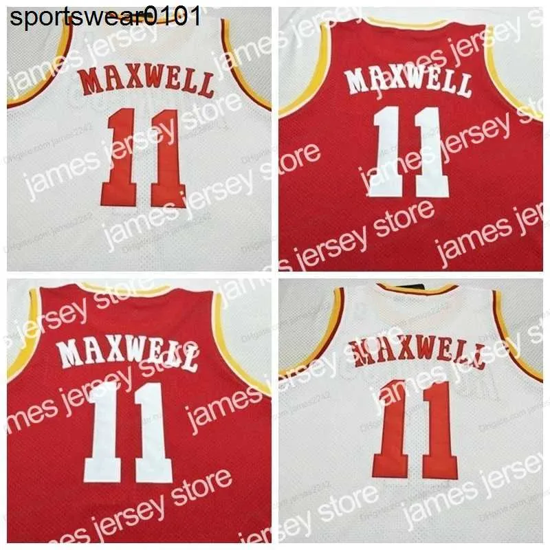 Camisetas de baloncesto Custom # 11 Vernon Maxwell Basketball Jersey Hombre Cosido Blanco Rojo Cualquier tamaño 2XS-5XL Nombre y número de calidad superior