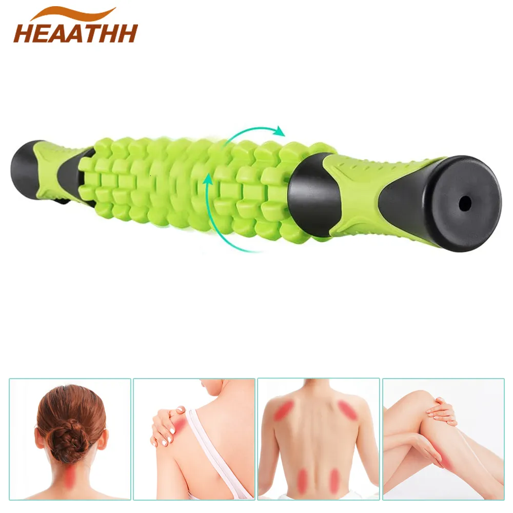 Outros itens de massagem Muscle Roller Massage Stick para atletas massger corpora Dor de cãibras Dortity Relief ajuda as pernas para trás Ferramentas de recuperação 230211