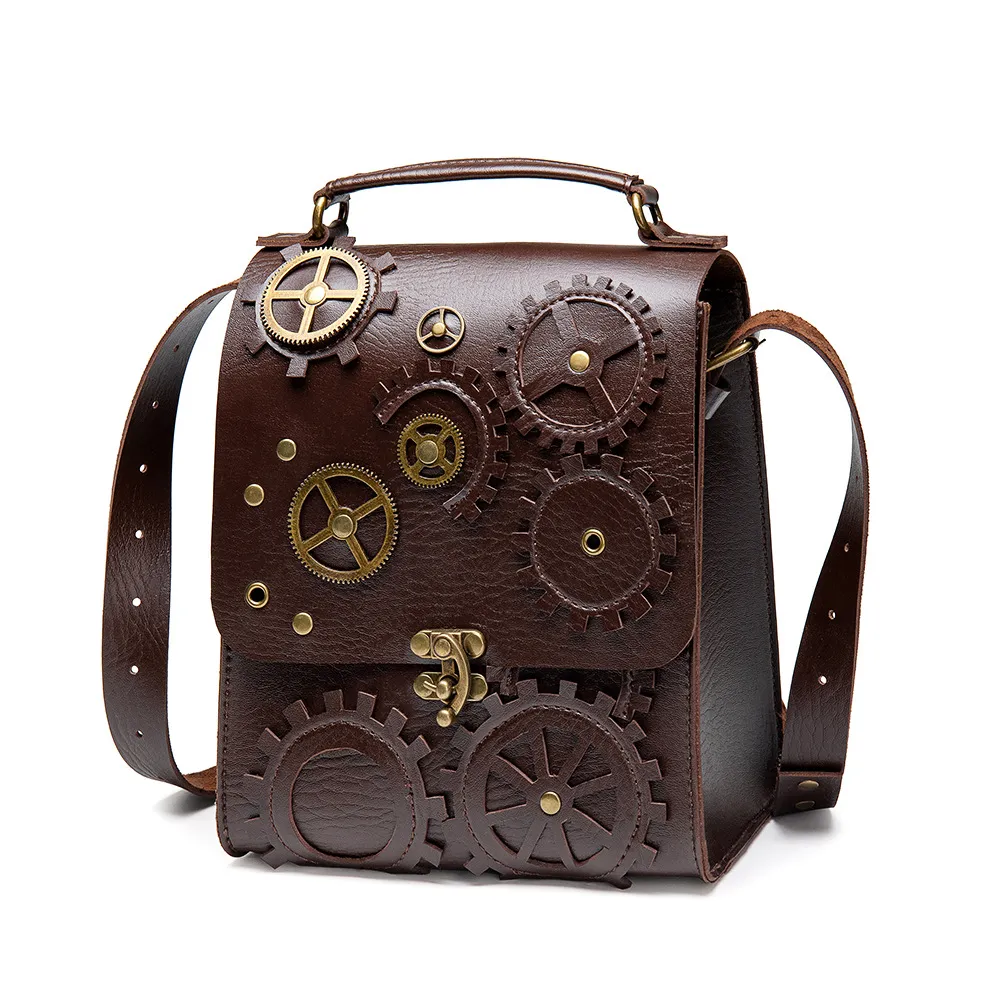 Bolsa de ombro de moda bolsa mensageira feminina bolsa de mensagens de ombro de estilo retrô punk