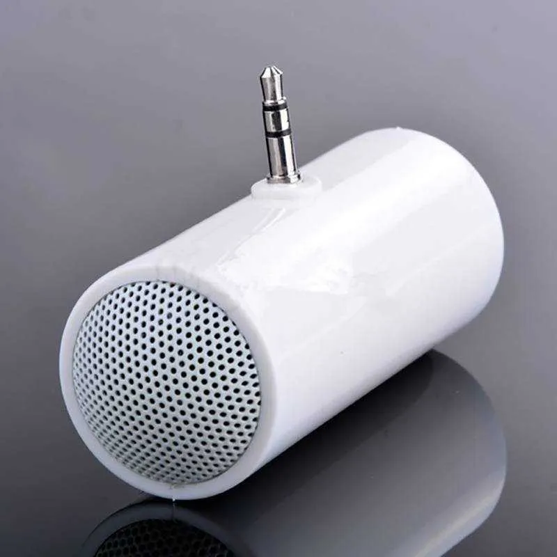 Minihögtalare 3,5 mm bärbara mini -cylindriska små högtalare Färgglada mobiltelefonhögtalare för telefoner
