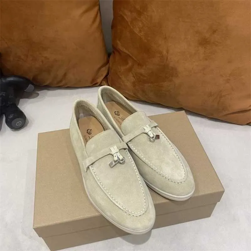 İtalya tasarımcısı loropiana ayakkabıları ro pia kadın fasulye ayakkabıları erkek ayakkabıları loafers düz topuklular ilkbahar ve yaz için yeni renkler 2023