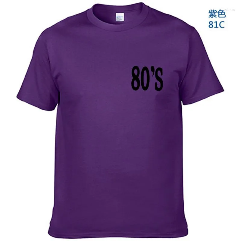 Magliette da uomo magliette estive per uomini anni '80's pocke cotone high qity casual casual fit top teessummer