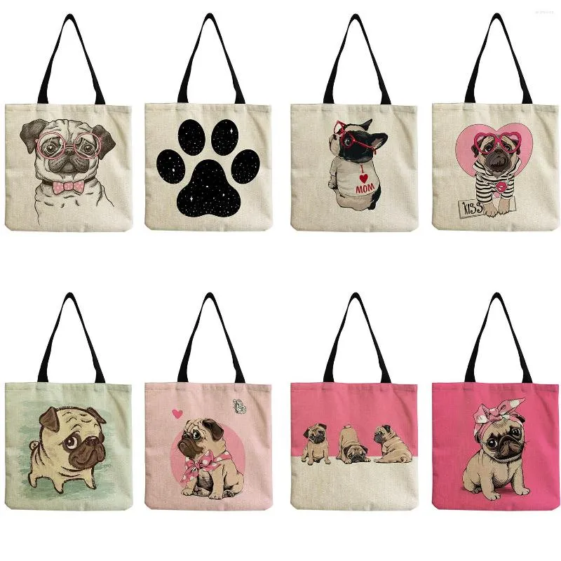 Abendtaschen Niedliche Tier-Einkaufstasche Schulterdruck Damen Große Kapazität Anpassbare Cartoon-Hund 2023 Sommermode Outdoor-Strand