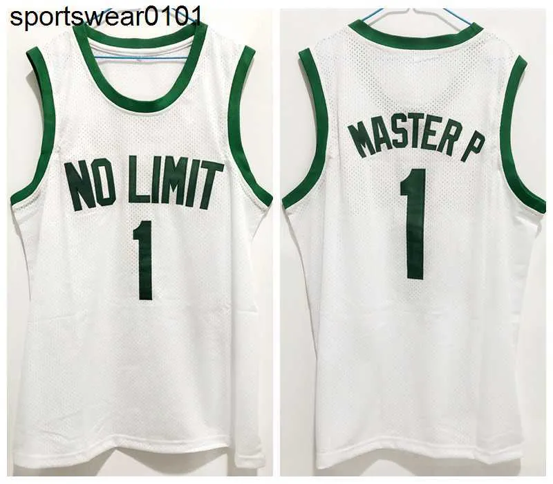 Real Pictures Master P #1 Brak limitu Retro Basketball Jersey Ed Men Custom Numer Name Koszulki