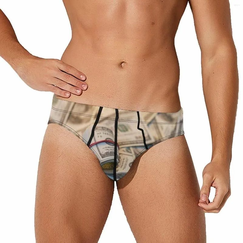 Unterhosen Shorts Sexy Dessous Unterwäsche Thermal Männer Boxer Gay Money Dollars Brief