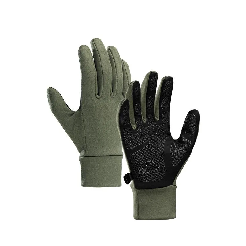 Gants de sport naturerandonnée écran tactile mince cinq doigts doux pleine paume Silicone anti-dérapant gant randonnée conduite cyclisme hiver