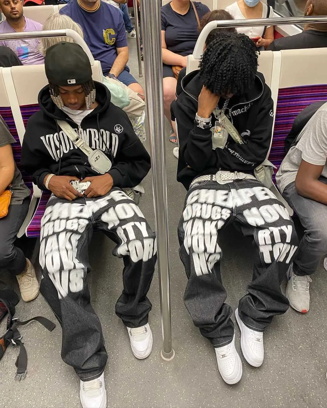 Męskie spodnie streetwear dżinsy mężczyźni y2k hip hop duży dżins 2023 Nowy harajuku moda swobodna punkowa kieszonka luźne szerokie spodnie Y2302