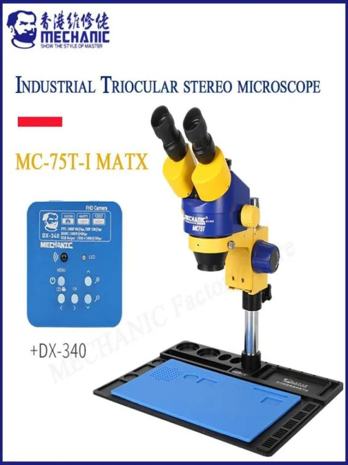 Power Tool Sets Mechanic MC75Timatx Large WideAngle tillen 745x Trinoculaire stereomicroscoop HD -camera voor reparatie van mobiele telefoons6480406