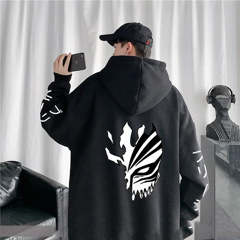 Erkek Hoodies Sweatshirts Anime Bleach 2023 Gündelik Kapüşonlu Sweatshirt Harajuku Gevşek Hoody Street Giyim Büyük Boy Erkek Kadın Giysileri 230213