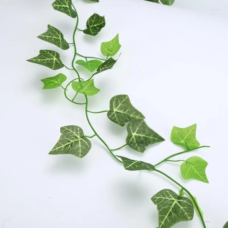 الزهور الزخرفية 1 PCS 2.1m Ivy Green Green Garly Plant Plant Vine Noage Home Decor Plastic Rattan String Wall Plants Plants