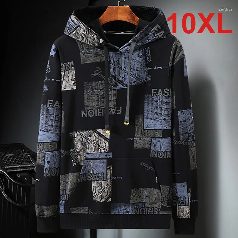 Herrtröjor 2023 Autumn Men 10xl Sweatshirts Big Size Hoodie Streetwear Fashion Plus 9xl Tops Overdized Sweatshir HX503