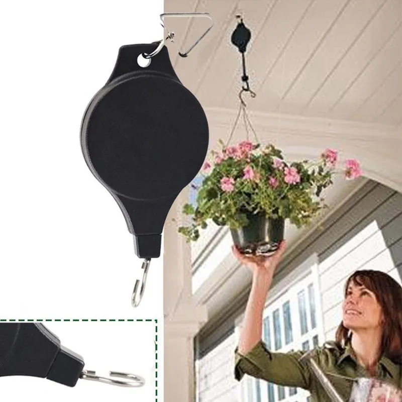 Retractable Plant Hanging Basket Pulley With Hook 20 90cm Length