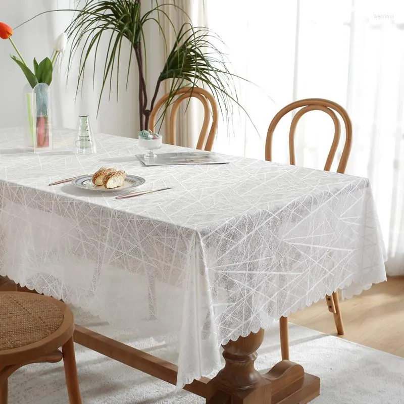 Table Cloth Simple Geometric Lace Tablecloth Unique Woven Cover For Home/el/Coffee Shop Elegant Kitchen Dining Room Decor